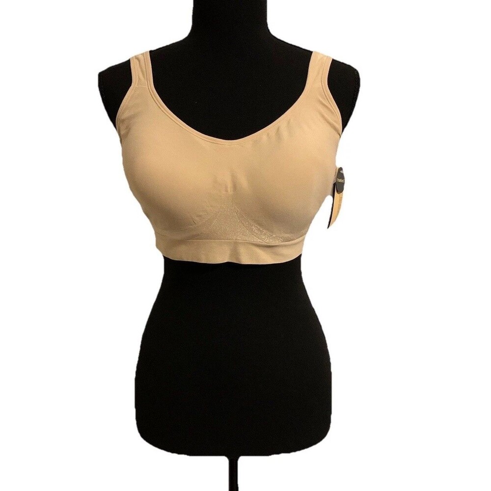Truekind Size XL Daily Comfort Wireless Shaper Bra Beige NWT